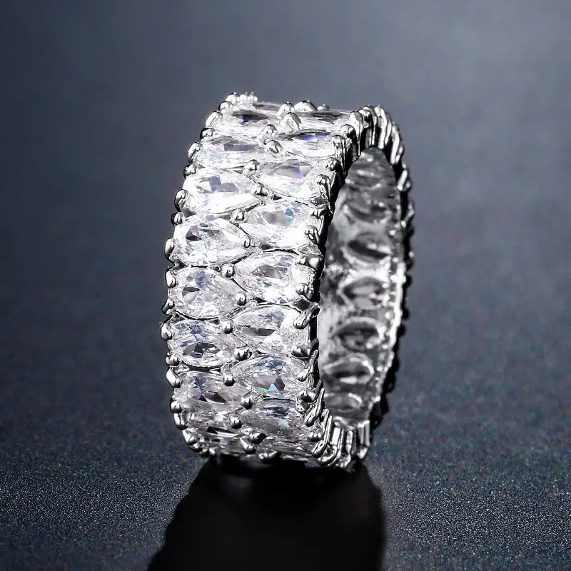 Stacked Iced Ring