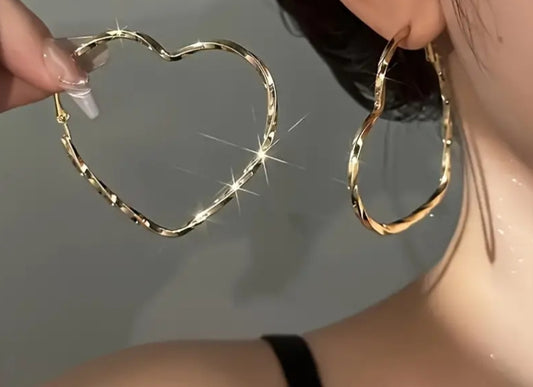 Heart Twist Hoops