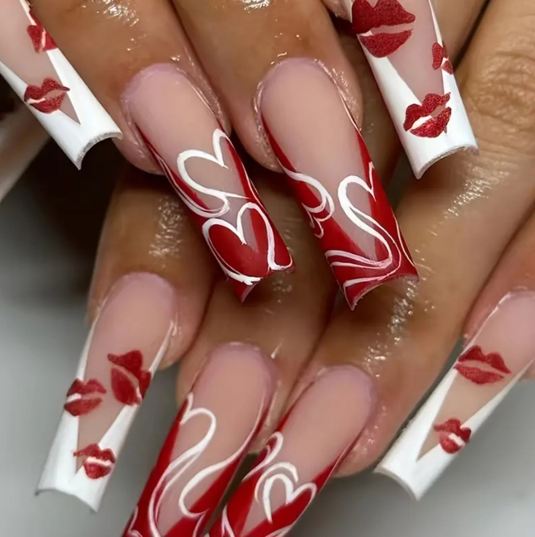 Hearts & Kisses Nails