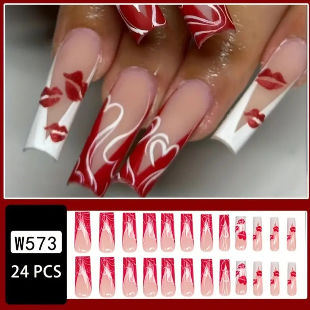 Hearts & Kisses Nails